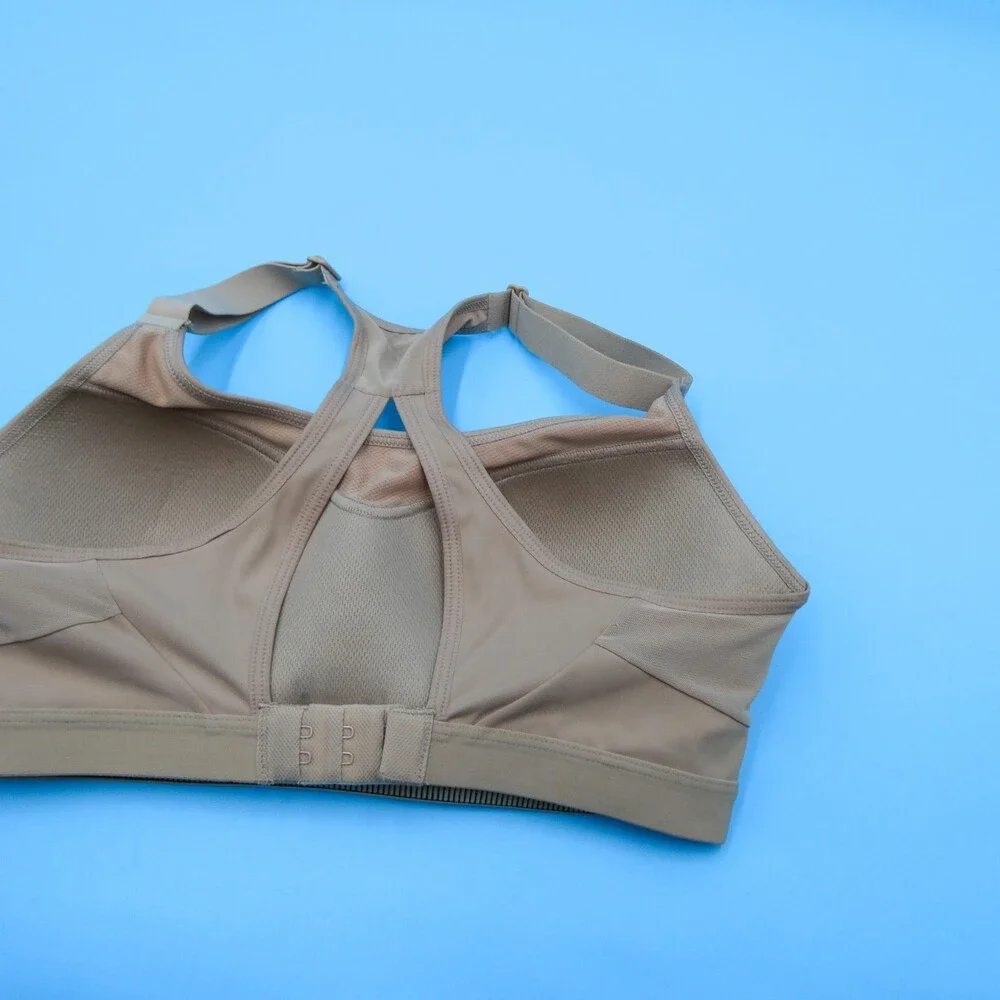 Victorias Secret Sports Bra 32D Beige Incredible Lightweight Max‎ Lined Athletic